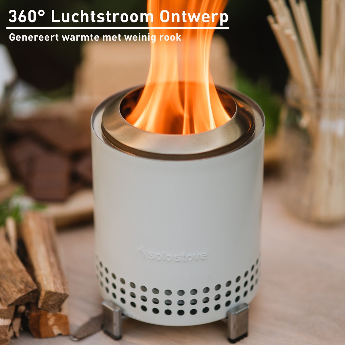 Solo Stove Mesa brasero de table avec support - Rouge