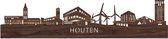 Skyline Houten Notenhout - 80 cm - Woondecoratie - Wanddecoratie - Meer steden beschikbaar - Woonkamer idee - City Art - Steden kunst - Cadeau voor hem - Cadeau voor haar - Jubileum - Trouwerij - WoodWideCities