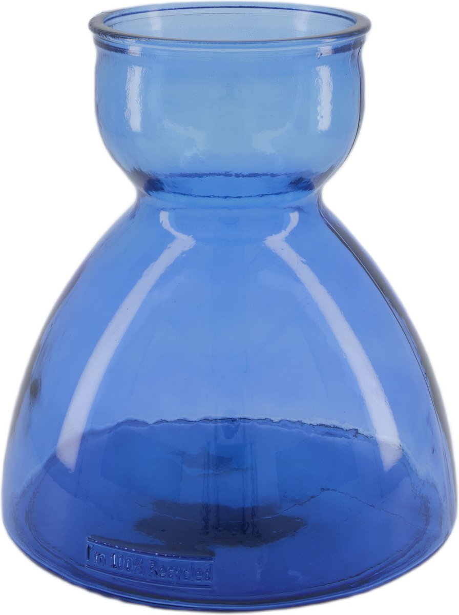 Dijk Natural Collections-Vaas gerecycled glas-Blauw-21.5x23