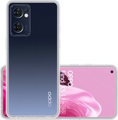 Hoes Geschikt voor OPPO Find X5 Lite Hoesje Cover Siliconen Back Case Hoes - Transparant