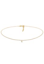 Elli - Halsketting - Dames Choker Solitaire Trend met Labradoriet Edelsteen in 925 Sterling Zilver - Dames