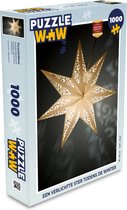 Puzzel Een verlichtte ster tijdens de winter - Legpuzzel - Puzzel 1000 stukjes volwassenen - Kerst - Cadeau - Kerstcadeau voor mannen, vrouwen en kinderen