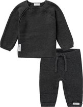 Noppies - Kledingset - 2delig - Trui Pino - Broek Grover - Dark grey melange - Rib breisel - Maat 56