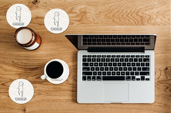 Sous-verres pour verres - Rond - Bébé - Laisse-moi t'aimer un peu plus avant que tu ne sois plus petit - Citations - Dictons - 10x10 cm - Sous-verres en verre - 6 pièces