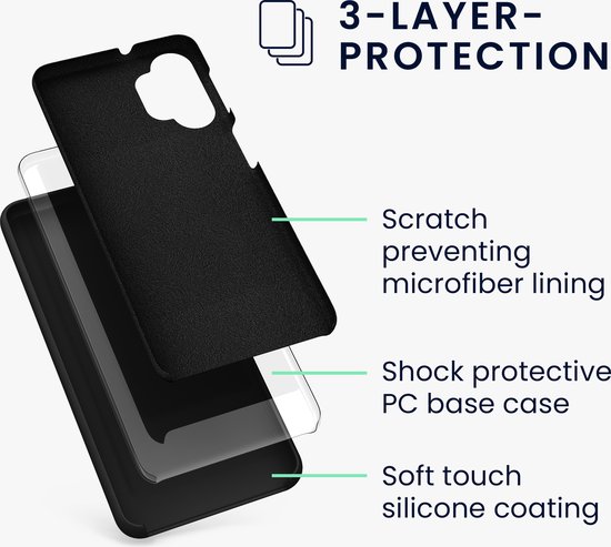 coque kwmobile pour Samsung Galaxy A32 5G - Coque avec revêtement en silicone - Coque pour smartphone en noir