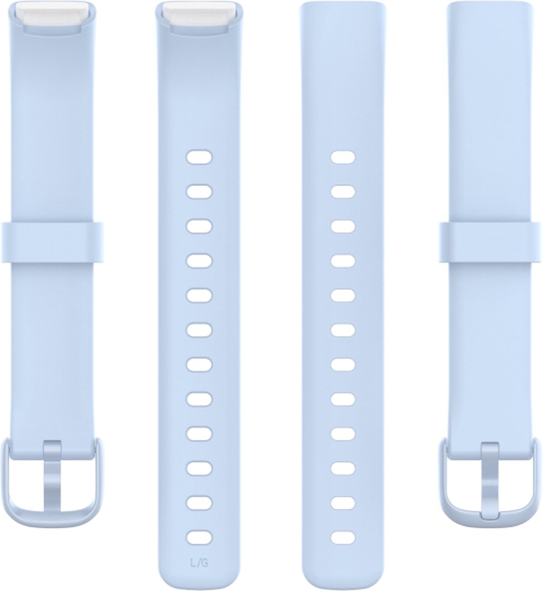 Siliconen bandje - geschikt voor Fitbit Luxe - maat S/M - lichtblauw
