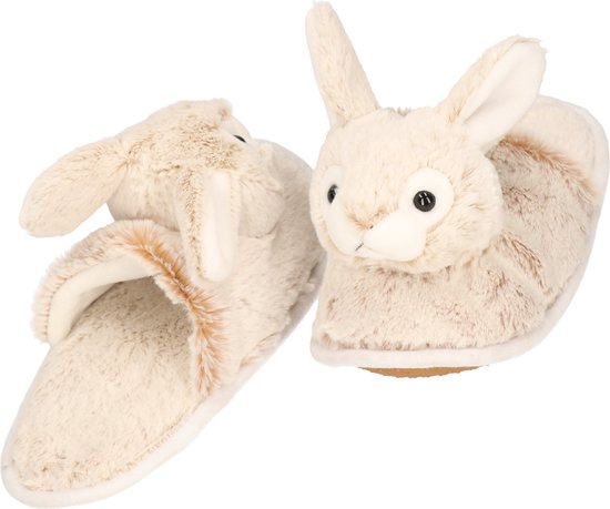 Dieren konijn/haas sloffen/pantoffels voor kinderen - Dierensloffen bosdieren voor jongens/meisjes 32-35 - Merkloos