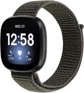 Compatible Fitbit Versa 3/4 & Sense 1/2 - Bracelet boucle Sport - Vert foncé - By Qubix Smartwatch straps strap Bracelet Wristband Strap Band Watchband