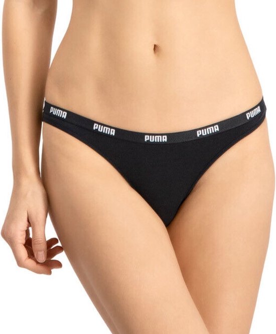 PUMA Iconic Bikini 2P Dames Slips - Zwart - Maat XL