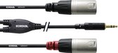 Cordial CFY 1.8 WMM cable gender changer 3.5mm 2x XLR Noir