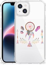 Smartphone hoesje Geschikt voor Apple iPhone 14 Plus Mobiel Case met transparante rand Boho Dreamcatcher