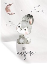 Muursticker kinderen - Muurstickers kinderkamer - Quotes - Kinderen - Be unique - Jongens - Meisjes - Waterverf - Decoratie voor kinderkamers - 30x40 cm - Zelfklevend behangpapier - Stickerfolie