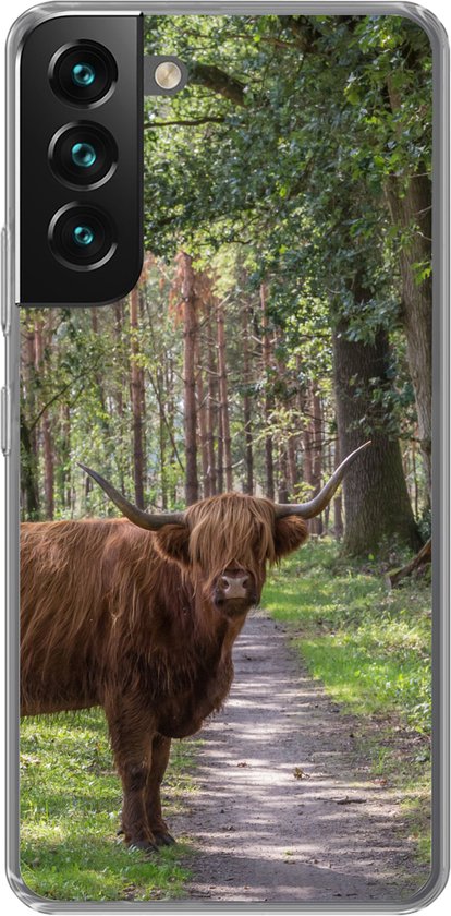 Coque de téléphone compatible avec Samsung Galaxy S22 Plus - Highlander écossais - Crapaud - Arbre - Coque de téléphone en Siliconen