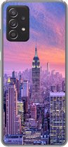 Geschikt voor Samsung Galaxy A53 5G hoesje - New York - Kleuren - Skyline - Siliconen Telefoonhoesje
