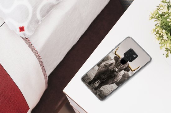 Coque Huawei P40 Lite - Highlander écossais - Or - Cornes - Coque de téléphone en Siliconen