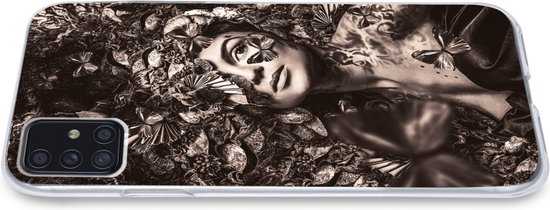 Coque Samsung Galaxy A52 5G - Femme - Animaux - Plantes - Coque de téléphone en Siliconen