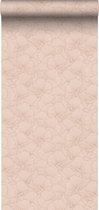 ESTAhome behangpapier getekende bladeren terracotta roze - 139492 - 0.53 x 10.05 m