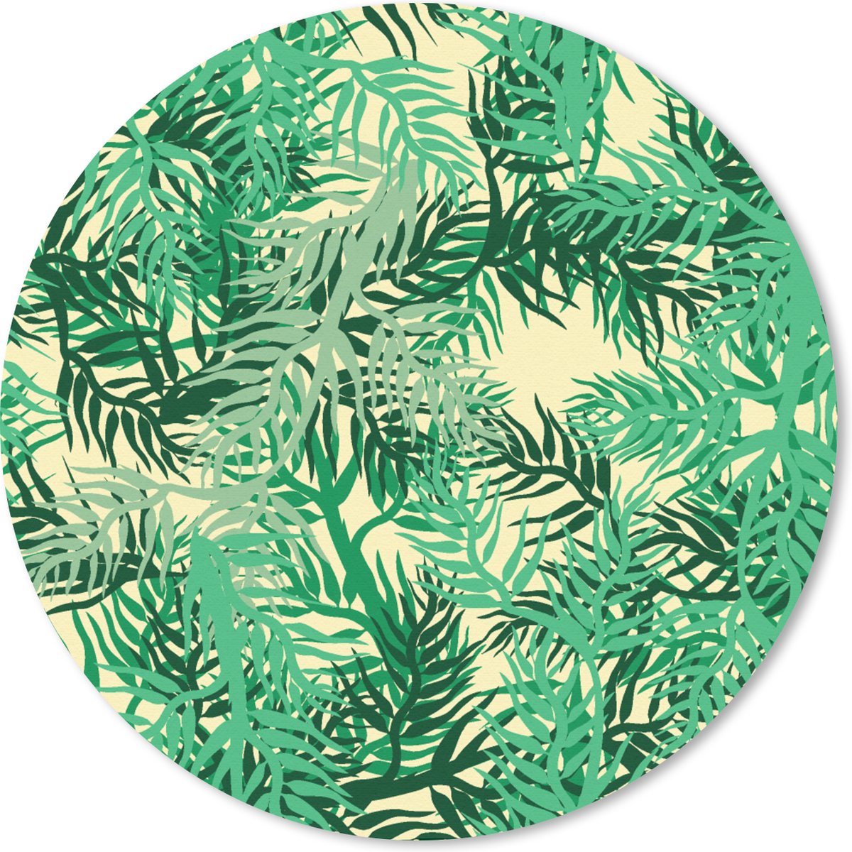 Muismat rond 50x50 cm - Mousepad Jungle - Patronen - Camouflage - Ronde muismatten