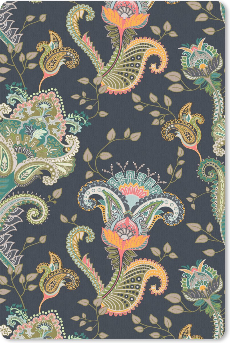 Muismat 18x27 cm - Mousepad Bloemen - Chic - Vintage - Bohemian - Patroon - Muismatten