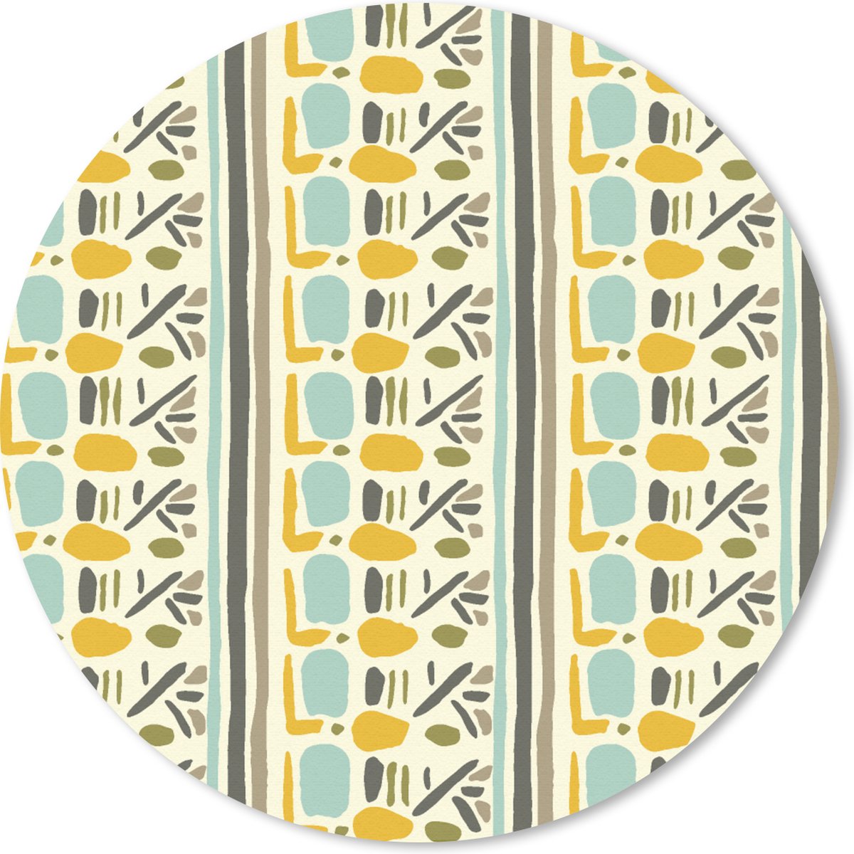 Muismat rond 20x20 cm - Mousepad Inca - Patronen - Abstract - Ronde muismatten