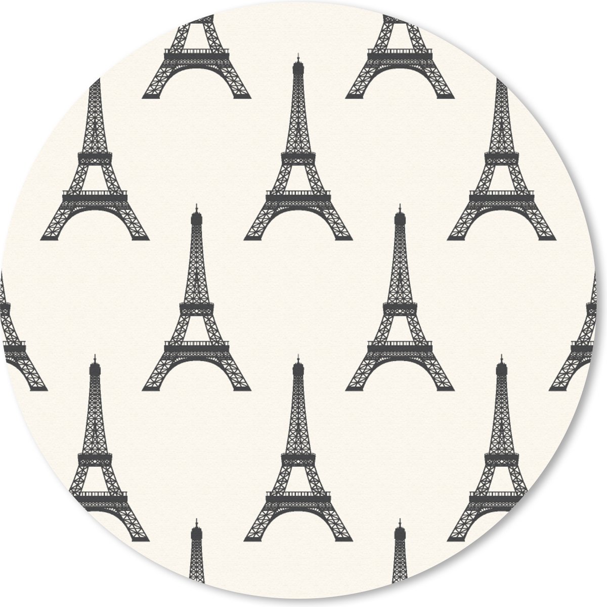 Muismat rond 50x50 cm - Mousepad Eiffeltoren - Parijs - Patronen - Ronde muismatten