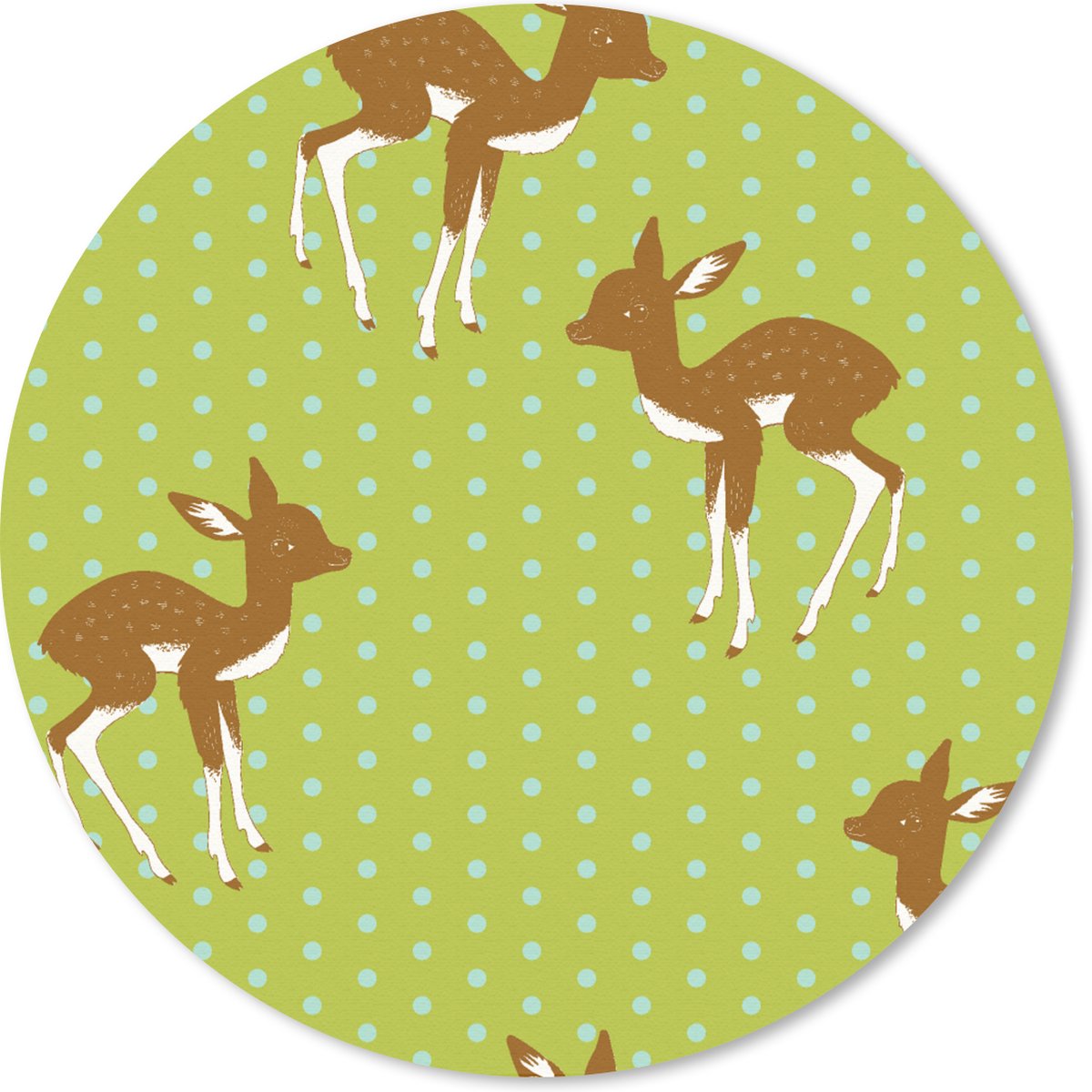 Muismat rond 30x30 cm - Mousepad Patronen - Hert - Stippen - Ronde muismatten