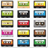 Muismat Klein - Patronen - Cassettebandjes - Muziek - 20x20 cm