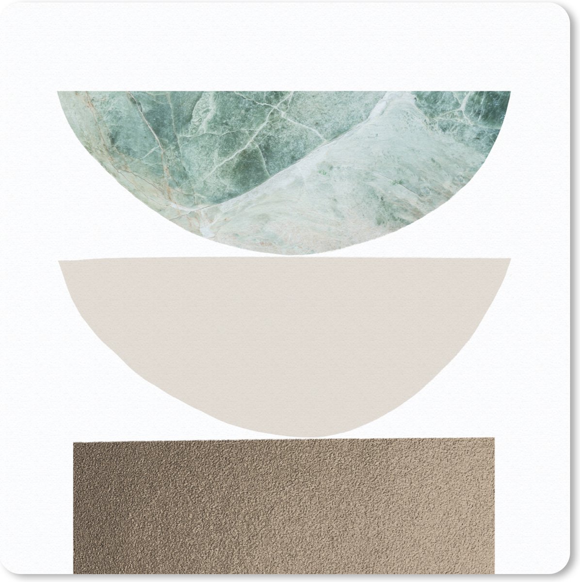 Muismat 30x30 cm - Mousepad Geometrische vormen - Minimalisme - Pastel - Muismatten