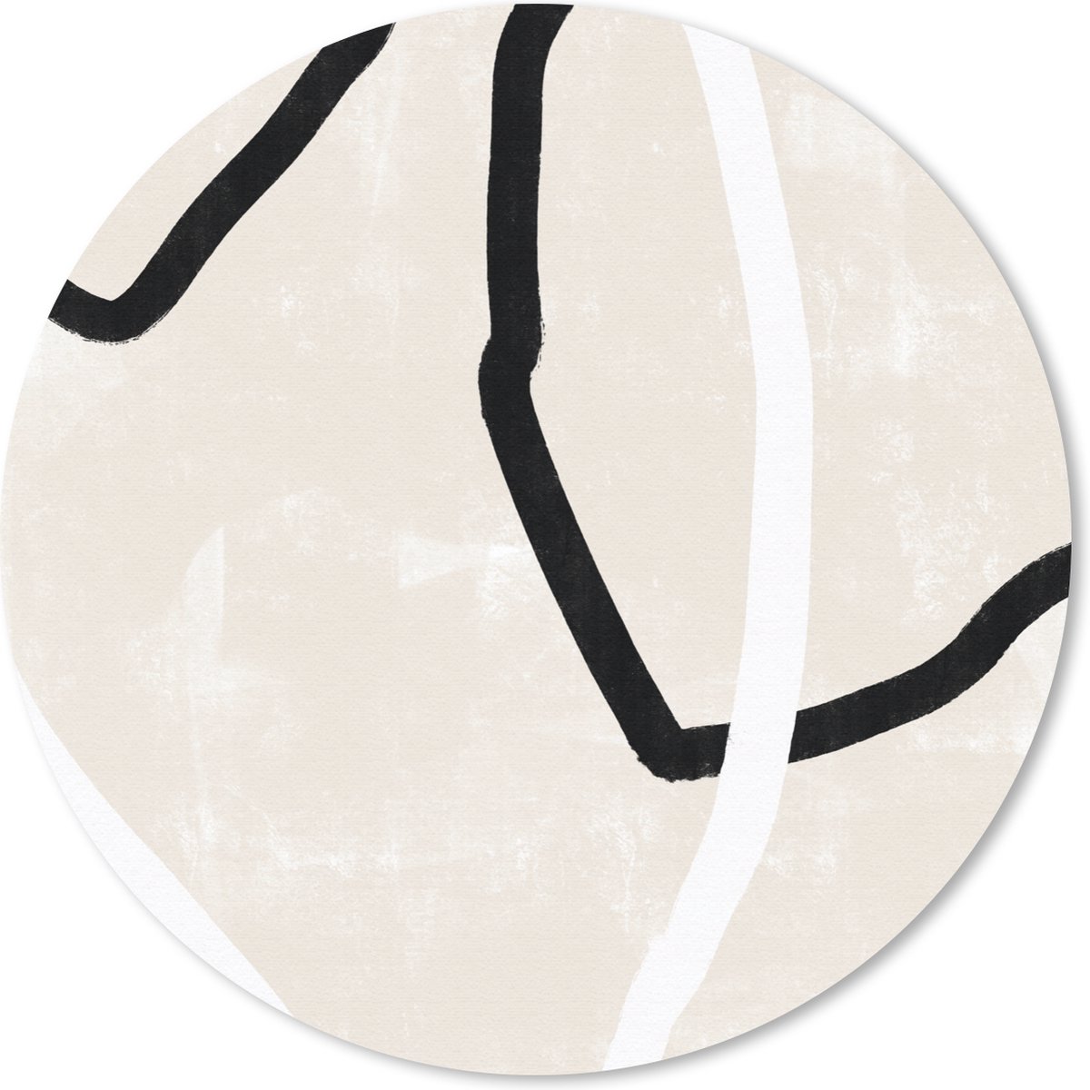Muismat - Mousepad - Rond - Roze - Minimalisme - Design - 50x50 cm - Ronde muismat