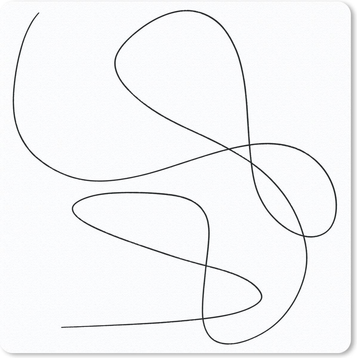 Muismat 30x30 cm - Mousepad Line art - Minimalisme - Abstract - Muismatten