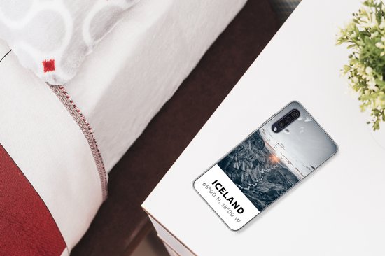 Coque Samsung Galaxy A50 - Islande - Soleil - Montagnes - Coque de téléphone en Siliconen