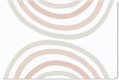 Muismat - Mousepad - Regenboog - Design - Pastel - 27x18 cm - Muismatten