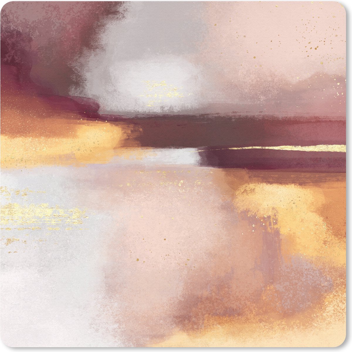 Muismat 20x20 cm - Mousepad Verf - Abstract - Pastel - Muismatten