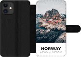 Bookcase Geschikt voor iPhone 11 telefoonhoesje - Noorwegen - Water - Bergen - Met vakjes - Wallet case met magneetsluiting