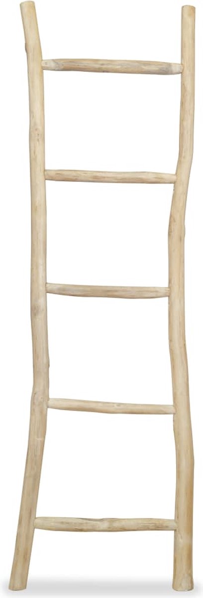 Prolenta Premium - Handdoekenladder met 5 sporten 45x150 cm teakhout