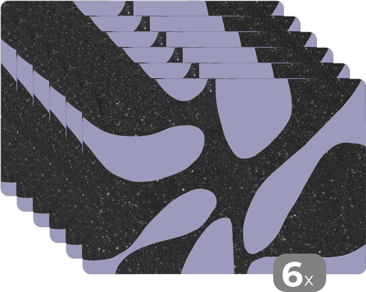Placemat - Minimalisme - Plant - Abstract - Tafel - Placemats - Onderleggers - 45x30 cm - 6 stuks