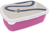 Broodtrommel Roze - Lunchbox - Brooddoos - Meisje - Recycle - Vintage - 18x12x6 cm - Kinderen - Meisje