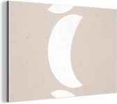 Wanddecoratie Metaal - Aluminium Schilderij Industrieel - Maan - Pastel - Tekst - Quotes - 120x80 cm - Dibond - Foto op aluminium - Industriële muurdecoratie - Voor de woonkamer/slaapkamer