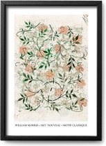 Poster William Morris – A2 - 42 x 59,4 cm - Inclusief lijst (Zwart Aluminium)