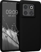kwmobile telefoonhoesje geschikt voor OnePlus 10T 5G - Hoesje met siliconen coating - Smartphone case in zwart
