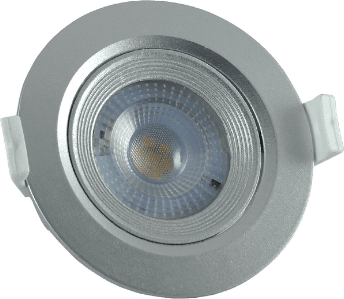 TrixLine Ronde Kantelbaar - Ø90mm - Zilver Inbouwspot - 7W (50W) - Koel Wit Licht - Niet Dimbaar