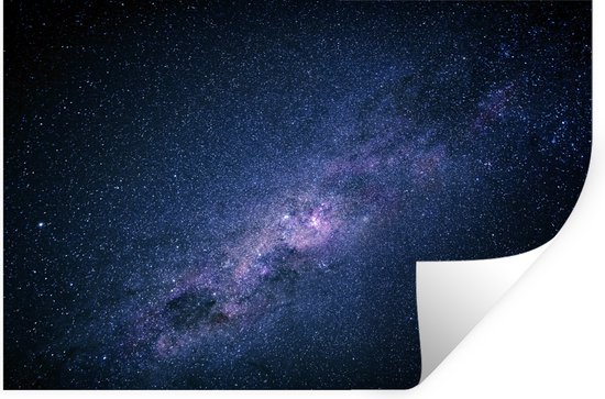 Sticker Muursticker Univers - Voie Lactée ciel nocturne - 90x60 cm - film adhésif autocollant - sticker mural repositionnable