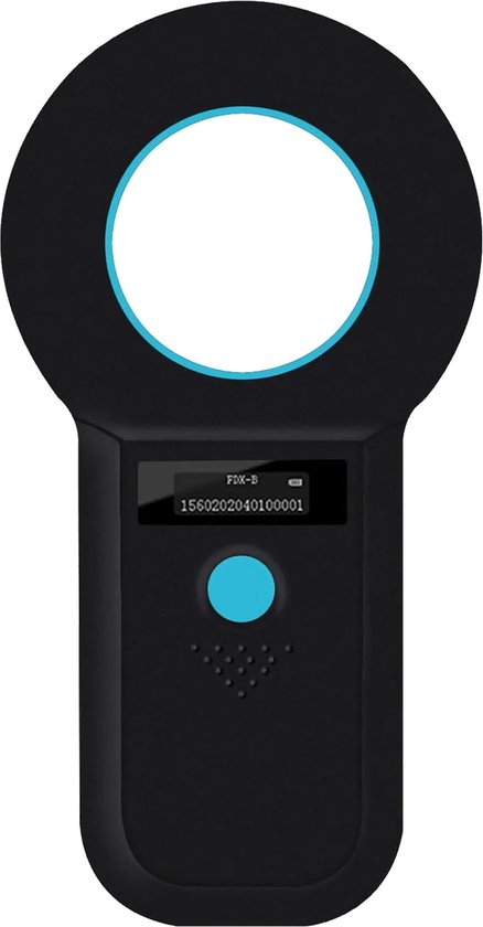 Pet Microchip Scanner, Handheld Animal Chip Reader 134,2 kHz draagbare RFID- lezer, Pet Tag Scanner Oplaadbaar voor dier/huisdier/hond/kat/varken, ondersteunt voor EMID, FDX-B (ISO1784/85)(Zwart