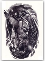 GlittersXL - Temporary Tattoo Viking (A5 formaat) [Neptattoo - Tijdelijke tatoeage - Nep Fake Tattoos - Water overdraagbare festival sticker henna outfit tattoo - Glitter tattoo - Volwassenen Kinderen Jongen Meisje]