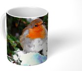 Mug - Tasse à café - Rouge-gorge - Arbre - Neige - Mugs - 350 ML - Tasse - Tasses à café - Tasse à thé - Décoration Sinterklaas - Cadeaux pour enfants - Cadeaux de chaussures Sinterklaas