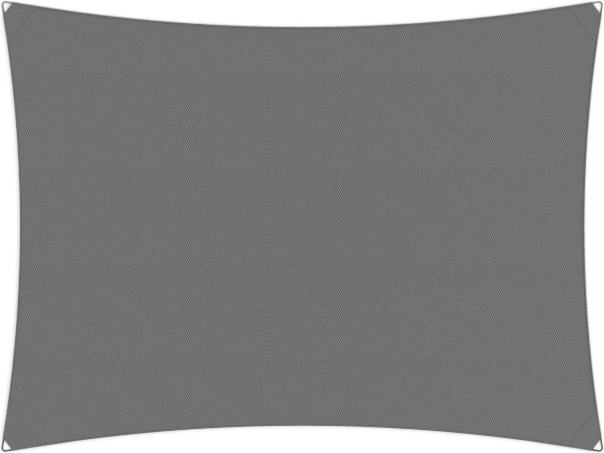 Compleet pakket: Umbrosa Ingenua schaduwzeil rechthoek 3x4 m solidum grey met bevestigingsset en buitendoekreiniger