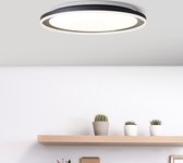Brilliant Pederson LED plafondlamp 55cm zwart, metaal/kunststof, 1x 60 W LED geïntegreerd, (lichtstroom: 6600lm, lichtkleur: 3000-6500K)