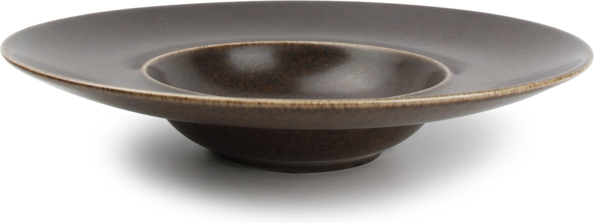 BonBistro Diep bord 28/15xH5.5cm bruin Ash (Set van 6)