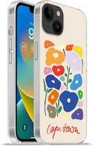Geschikt voorApple Iphone 14 Plus - Soft case hoesje - Bloem - Abstract - Zuid Afrika - Siliconen Telefoonhoesje