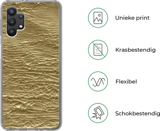 Coque Samsung Galaxy A32 5G - Or - Peinture - Abstrait - Coque de téléphone en Siliconen